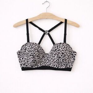 VICTORIA’S SECRET | Leopard Print Crossover Back Bikini Top – Women’s 34DD